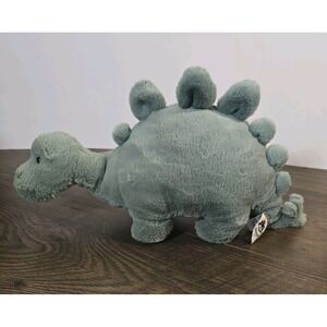 Jellycat Fossilly Stegosaurus Dinosaur Green - Medium 14" - Retired